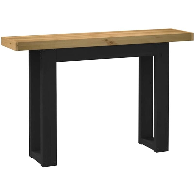 Vidaxl - Table console noain pieds en forme de u 120x30x75 cm massif pin