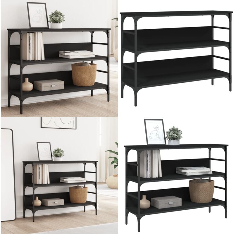 Vidaxl - Table console noir 100x32x75 cm bois d'ingénierie - Table Basse - Meuble D'entrée - Table D'appoint - Table Console - Design Industriel