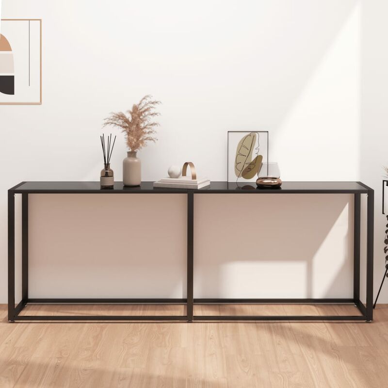 Vidaxl - Console prestigieuse 180x35x75-5 cm en verre trempé Diverses couleurs couleur : Noir