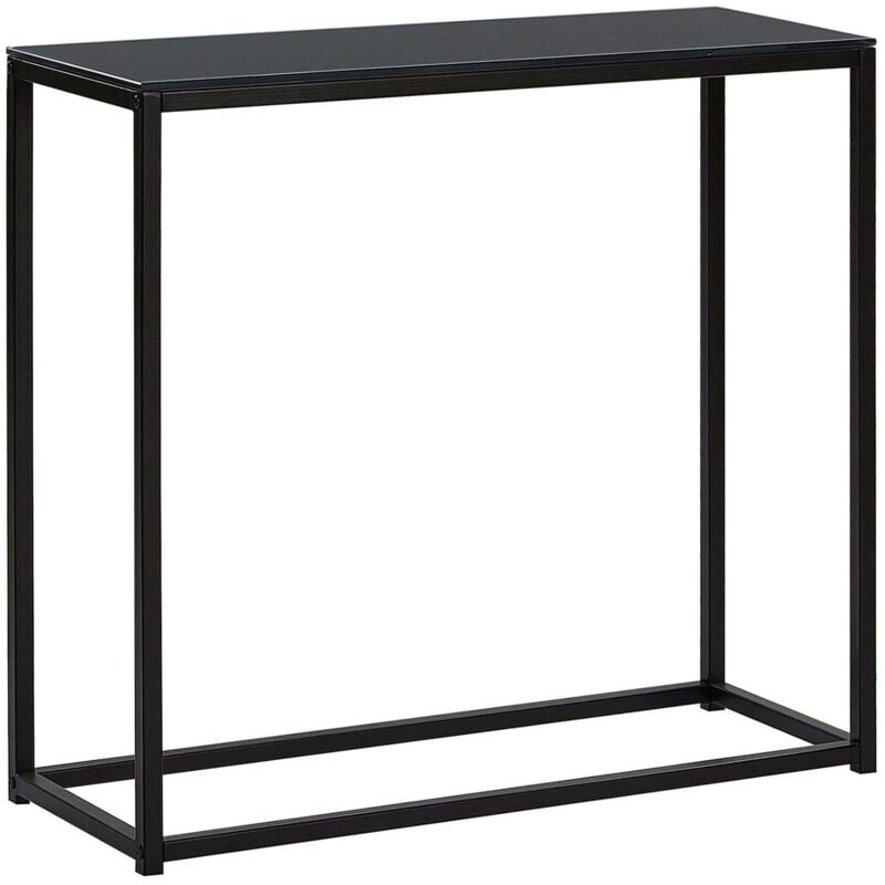 Beliani - Table Console Noire en Métal et mdf Coiffeuse au Design Industriel pour Intérieur Moderne ou Minimaliste