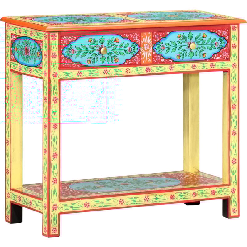 Vidaxl - Table console peinte à la main 80x35x75 cm Bois de manguier