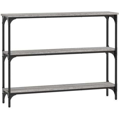 Table console sonoma gris 100x22,5x75 bois d'ingénierie