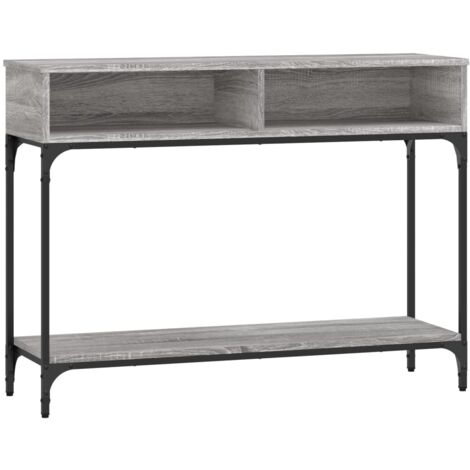 Table console sonoma gris 100x30,5x75 bois d'ingénierie