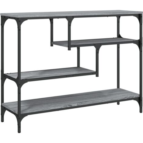 Table console sonoma gris 100x30x75 bois d'ingénierie