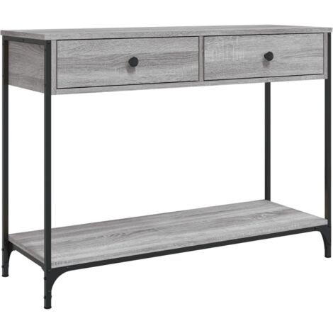 Table console sonoma gris 100x34,5x75 bois d'ingénierie