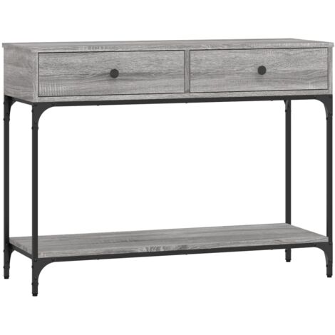 Table console sonoma gris 100x34,5x75 bois d'ingénierie