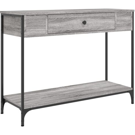 Table console sonoma gris 100x34,5x75 bois d'ingénierie