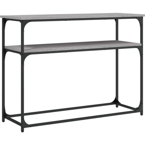 Table console sonoma gris 100x35,5x75 bois d'ingénierie