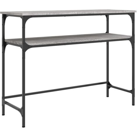 Table console sonoma gris 100x35,5x75 bois d'ingénierie