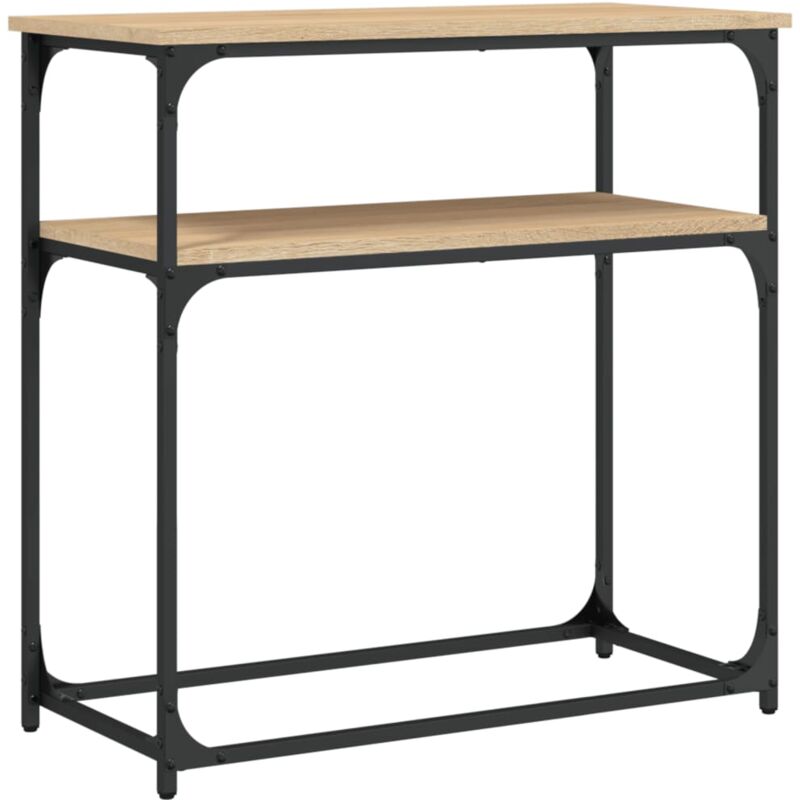 Table console chêne sonoma 75x35,5x75 cm bois d'ingénierie