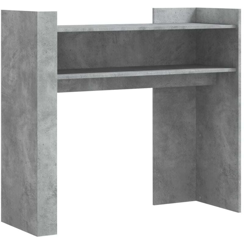 Vidaxl - Table console gris béton 100x35x90 cm bois d'ingénierie