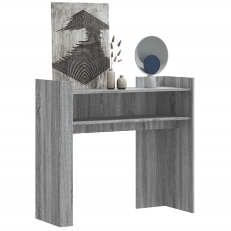 Table console sonoma gris 100x35x90 cm bois d'ingénierie vidaXL