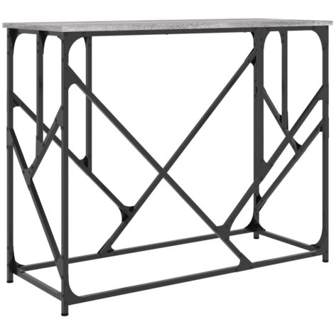 Table console sonoma gris 100x40x80 bois d'ingénierie