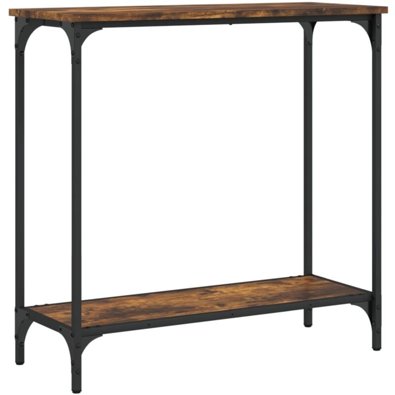 Vidaxl - Table console chêne fumé 75x30,5x75 cm bois d'ingénierie