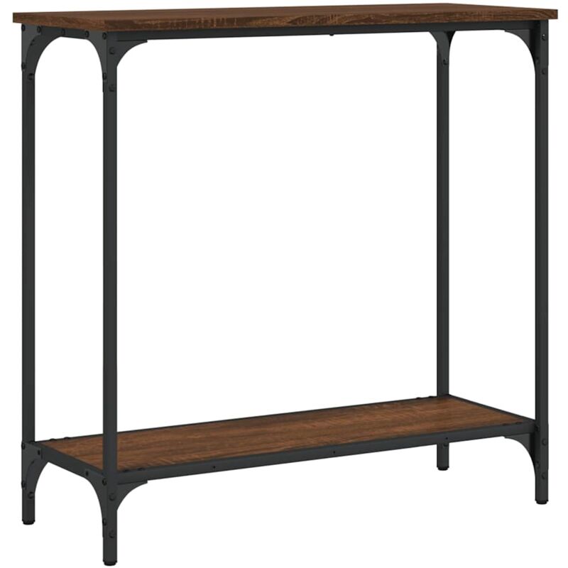 Vidaxl - Table console chêne marron 75x30,5x75 cm bois d'ingénierie