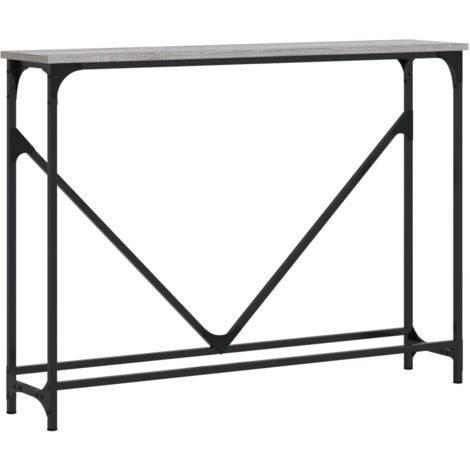 Table console sonoma gris 102x22,5x75 bois d'ingénierie
