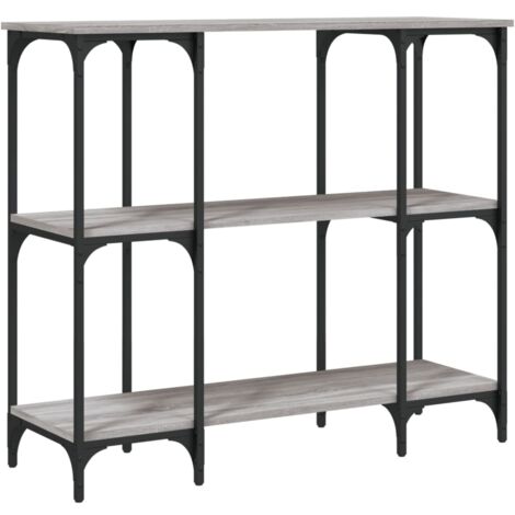 Table console sonoma gris 102x35x90 bois d'ingénierie