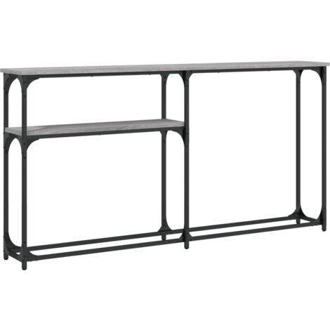 Table console sonoma gris 145x22,5x75 bois d'ingénierie