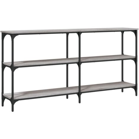 Table console sonoma gris 150x29x75 bois d'ingénierie