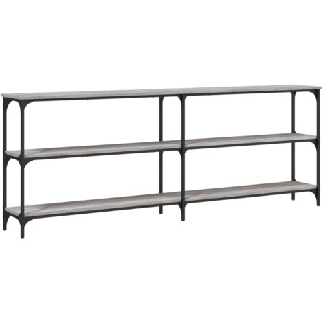 Table console sonoma gris 200x29x75 bois d'ingénierie