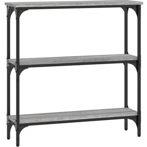 Table console sonoma gris 75x22,5x75 bois d'ingénierie