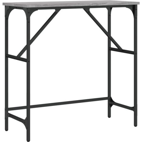 Table console sonoma gris 75x32x75 bois d'ingénierie