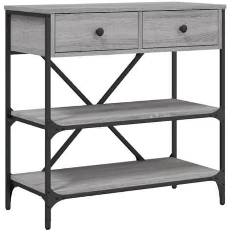 Table console sonoma gris 75x34,5x75 bois d'ingénierie