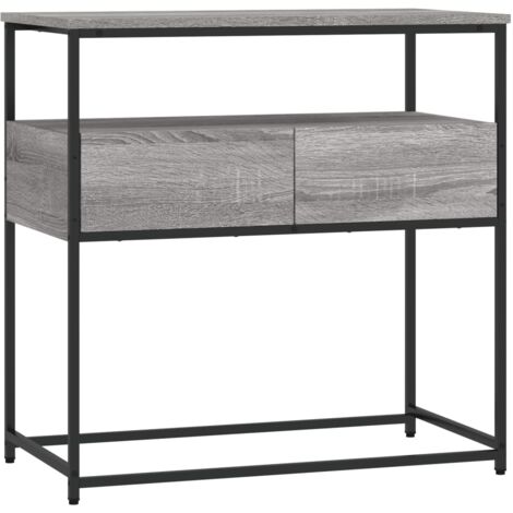 Table console sonoma gris 75x40x75 bois d'ingénierie