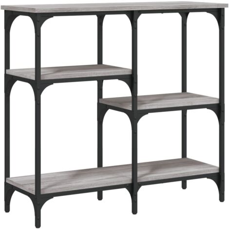 Table console sonoma gris 80x29x75 bois d'ingénierie