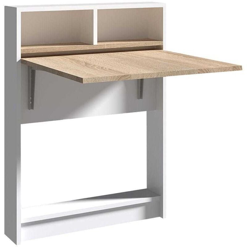 Cotecosy - Table de cuisine pliante avec rangements Bracked