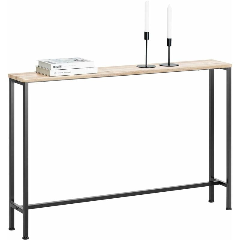 SoBuy FSB19-XL-Z Table Console Table d'appoint Bout de canapé Table d’entrée Cadre et 4 Pieds en Fer - L120cm x P20cm x H80cm