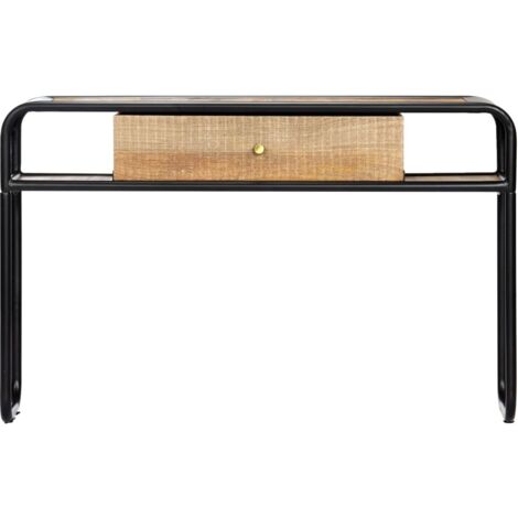 Table console  Table d'appoint  design industriel - 118 x 30 x 75 cm Bois de manguier massif BV30344