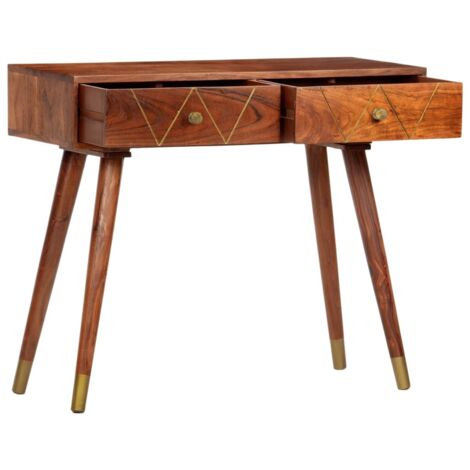 Table console  Table d'appoint  design industriel - 90x35x76 cm Bois d'acacia massif BV90406