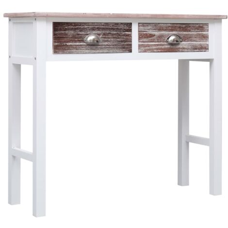 Table console  Table d'appoint  design industriel - Marron 90 x 30 x 77 cm Bois BV92353