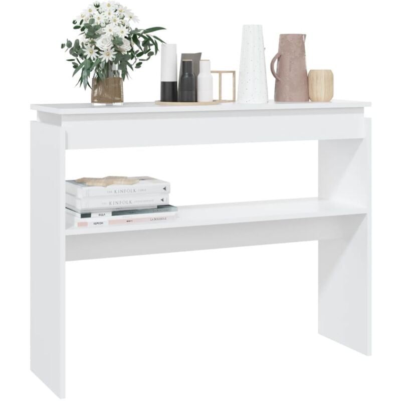 Maison Chic - Table console Table d'entrée Blanc 102x30x80 cm Aggloméré