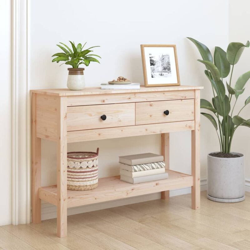 Maison Chic - Table console Table d'entrée Bout de Canapé 100x35x75 cm Bois massif de pin 74362