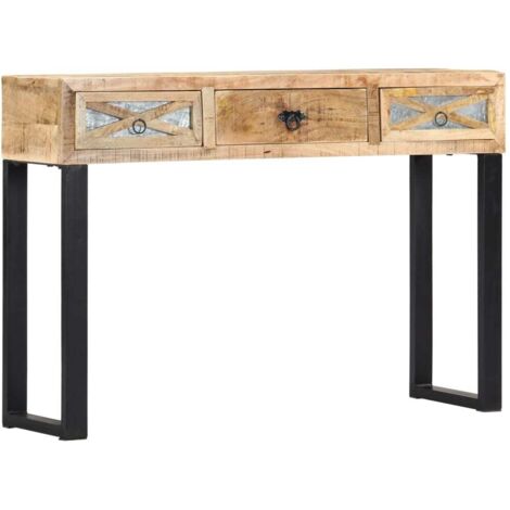 Table console-Table d'entrée 110 x 30 x 76 cm Bois de manguier massif