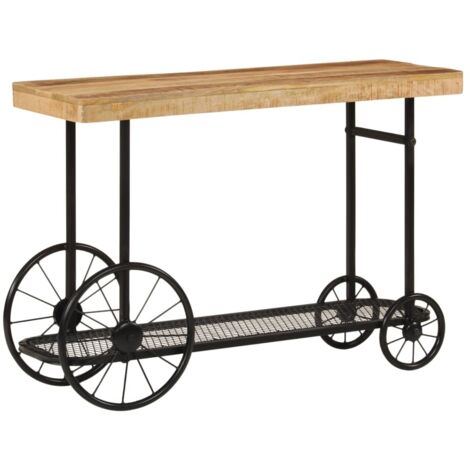 Table console-Table d'entrée 112x36x76 cm bois massif de manguier et fer