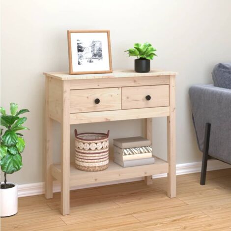 Table console-Table d'entrée 75x35x75 cm Bois massif de pin