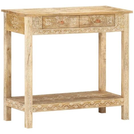 Table console-Table d'entrée 80x35x74 cm Bois de manguier massif