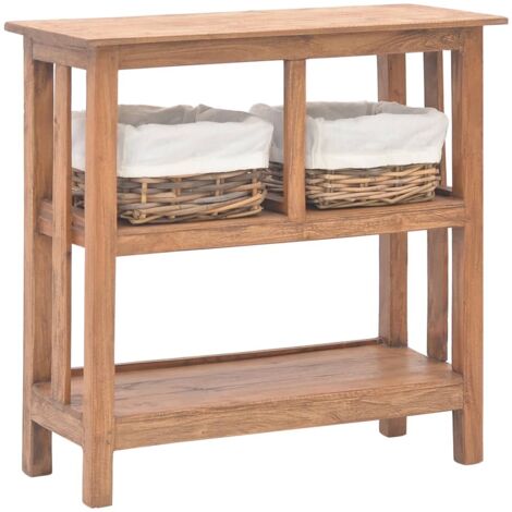 Table console-Table d'entrée bois d'acajou massif 69x28x70 cm