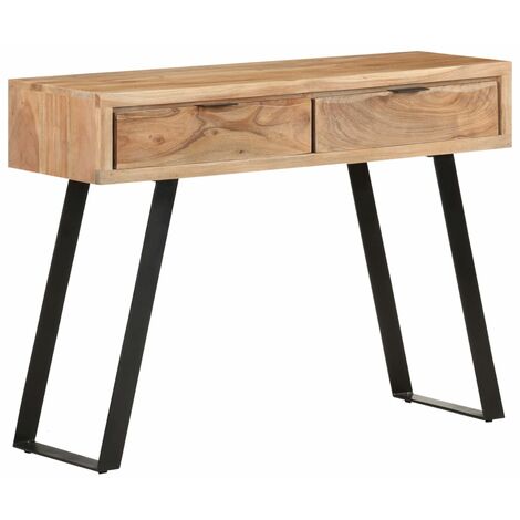 Table console Table d'entrée  Bout de Canapé 100x35x76 cm Bois d'acacia avec bord naturel 88118