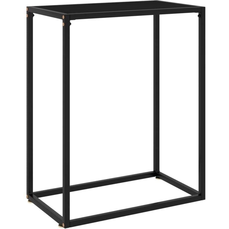 Maisonchic - Table console, Table d'entrée, Table d'appoint noir 60x35x75 cm verre trempé togp91805 design in