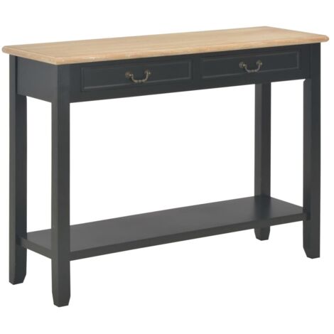 Table console Table d'entrée  Bout de Canapé Noir 110x35x80 cm Bois 97610