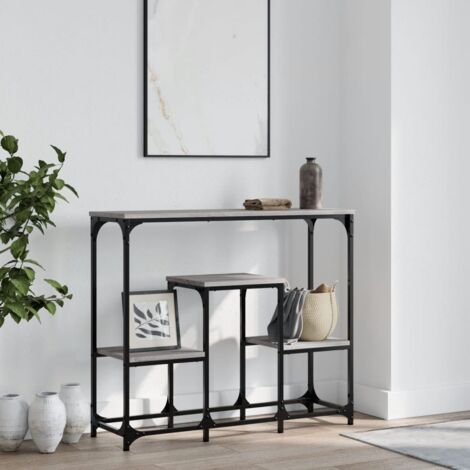 Table console, Table d'entrée, Bout de Canapé sonoma gris 89,5x28x76 cm bois d'ingénierie DESIGN IN