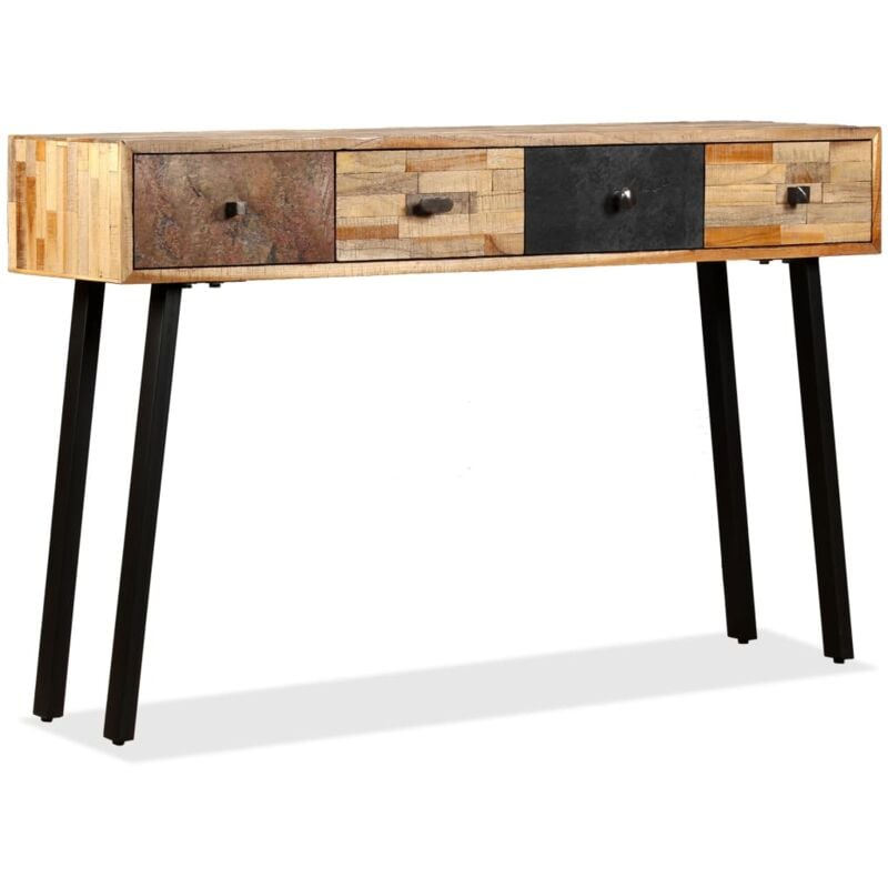 Table console, Table d'entrée, Bout de Canapé Teck massif de récupération 120 x 30 x 76 cm DESIGN IN