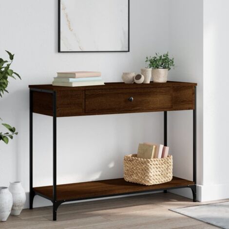 Table console-Table d'entrée chêne marron 100x34,5x75 cm bois d'ingénierie 224495