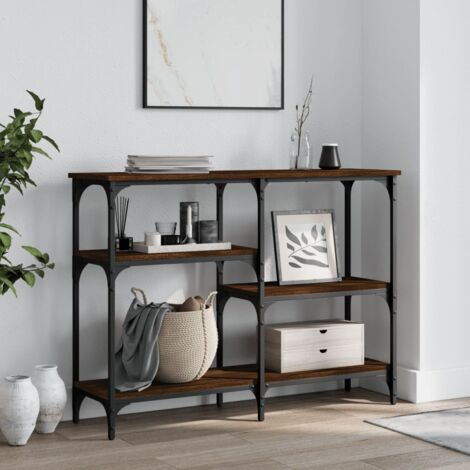 Table console-Table d'entrée chêne marron 102x29x75 cm bois d'ingénierie