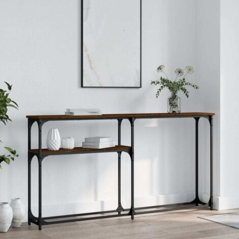 Table console-Table d'entrée chêne marron 145x22,5x75 cm bois d'ingénierie