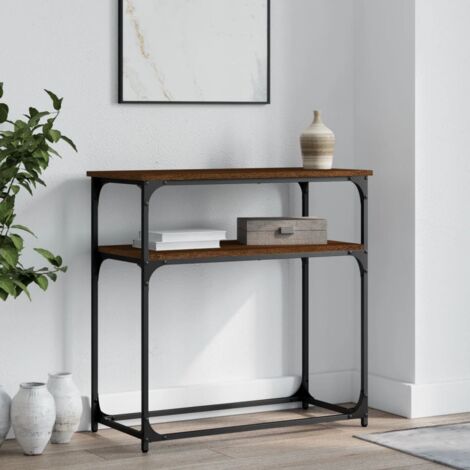 Table console-Table d'entrée chêne marron 75x35,5x75 cm bois d'ingénierie 988373